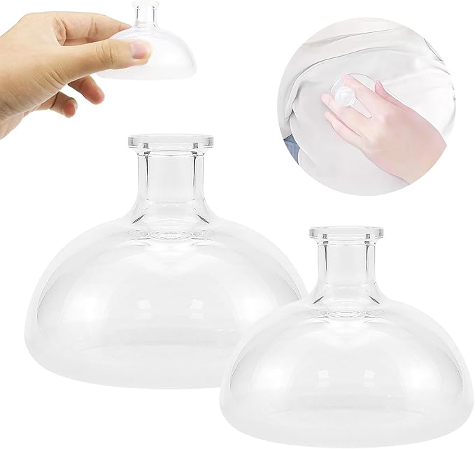 DOERDO Chest Percussion Cup 2Pcs Mucus Removal Device Professional Palm Sputum Remover, 2.5Inch, 3Inch