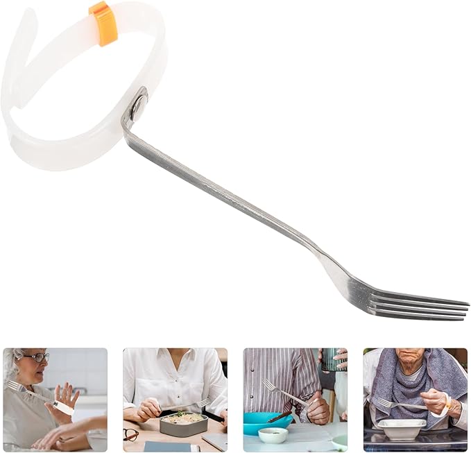 Elderly Adaptive Fork Non-Slip Handle for Hand and Disabilities Comfortable Grip Eating Utensil for Seniors and Disabled Adults Easy to Clean and Reliable