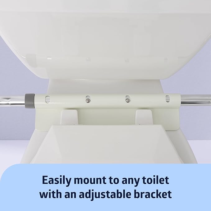 Medline Guardian Toilet Safety Rail - Adjustable Height, Robust & Reliable, Ideal for Medical Patients, Hospitals, Nursing Homes