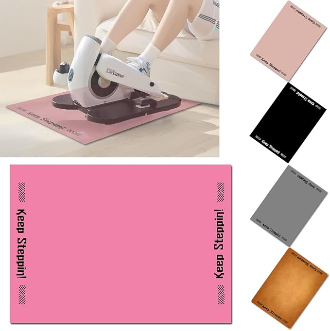Elliptical Mat for Under Desk Elliptical Machine - Non-Slip Floor Mat for Ellipse Leg Exerciser, Legxercise Pro & Pedal Exerciser - Workout Mat for Home & Office Stability & Floor Protection Pink