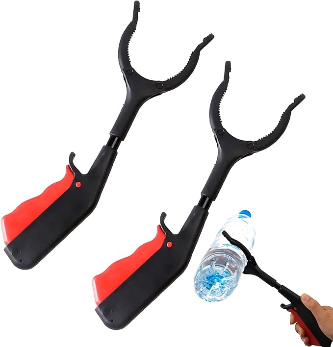 Grabber Tool, 2 PCS 30cm Short Grabber Reacher Tool, Portable Claw Rubbish Tong for Elderly, Disabled, Sanitation Workers(Size:2PACK)