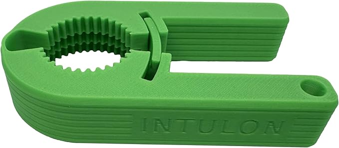 Intulon V7 Water Bottle Opener for Seniors Ergonomic Design Weak Hands Arthritis Friendly Twist Cap Remover Kitchen Gadget Handy Lightweight Utensil (Lime Green)
