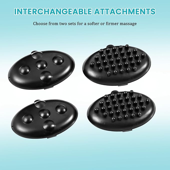 Dual Head Handheld Percussion Massager with Heat, Electric Deep Tissue Back Massager for Neck, Shoulder, Back, Leg & Full-Body Muscle Relief, Ideal Gift for Parents