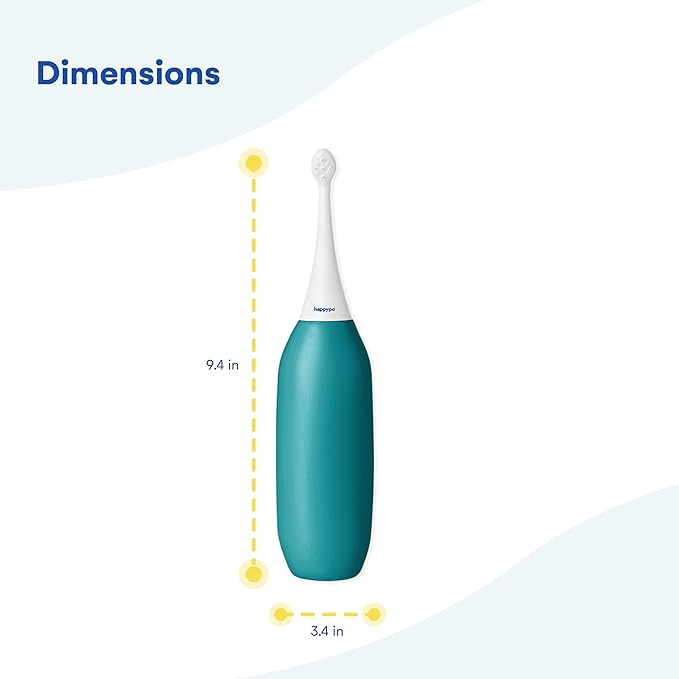 HappyPo The Original XL Butt Shower - Portable Bidet with 50% More Volume - The Easy-Bidet 2.0 Replaces Wet Wipes and Shower Toilet - Portable Bum Spray for Travel - Turquoise
