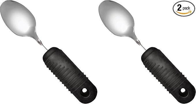 Rehabilitation Advantage Easy Grip Tablespoon with Built-up Handle (Pack of 2)