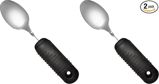 Rehabilitation Advantage Easy Grip Tablespoon with Built-up Handle (Pack of 2)