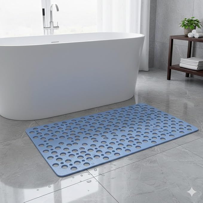 Non Sllip Shower Mat for Inside Shower Bath Mat for Shower, TPE Bathroom Mat 30x17 in (75x43 cm)