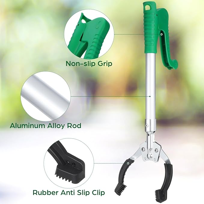 balacoo Heavy Duty Reacher Grabber Tool Pickup Aid for Seniors Disabled and Outdoor Use for Trash Bottles and Objects