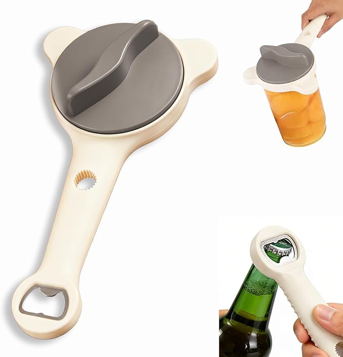 Jar Opener for Weak Hands & Seniors - Multi-Size Retractable Bottle and Jar Opener, ABS Can Opener for Jars Bottles Cans, Ergonomic Kitchen Helper for Arthritis