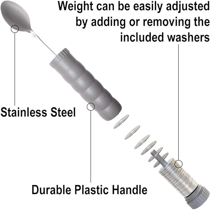 Rehabilitation Advantage Adjustable Weighted Teaspoon with Washer Center