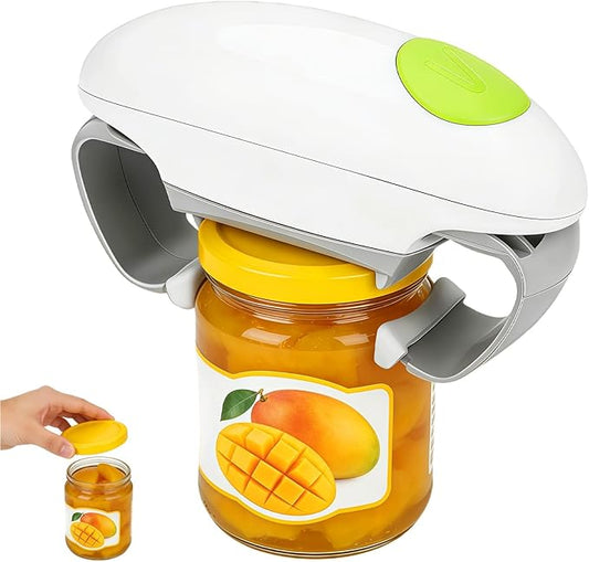 Electric Jar Opener, Higher Torque Automatic Jar Openers with One-Touch, Easy Opening, Adjustable for Most Size Lids, Kitchen Gadget for Home Use, For Arthritic Hands, Weak Hands and Seniors and Chef
