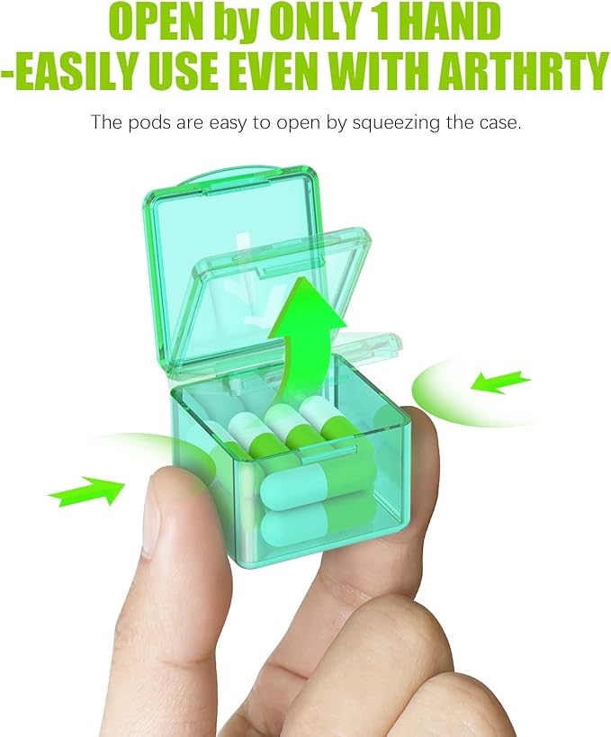 Monthly Pill Organizer Once a Day - 30 Day Pill Organizer Box - Easy to Open - Large Compartments Portable Case for Travel, Month Pill Cases Medicine Organizer for Vitamin (Green)