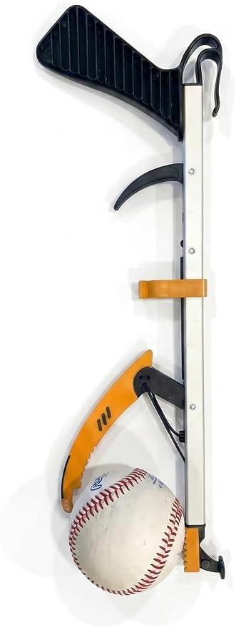 Rehabilitation Advantage Compact Reacher Grabber Tool, 15" Reach Extension with Rubberized Jaws and 3" Wide Grip, Lightweight Aluminum Pick Up Tool, Handle for Travel, Home, and Hard-to-Reach Items