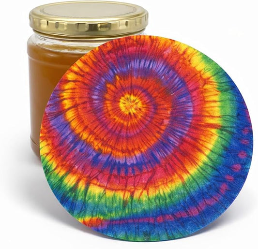 Andreas Silicone Jar Opener, Tye Dye – 6.25" Non-Slip Lid Gripper & Garlic Peeler, Dishwasher Safe, Multi-Use, Durable Silicone & Fabric, Made in the USA, JO-949