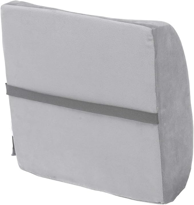 Drive Medical Comfort Touch Heated Lumbar Support Cushion, Gray
