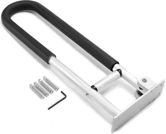 HECASA Toilet Grab Bar 23.6 Inch Flip Up Handicap Grab Bars Rails Folding Support for Elderly Disabled Pregnant Woman Bathroom Shower Safety Toilet Safety Rail