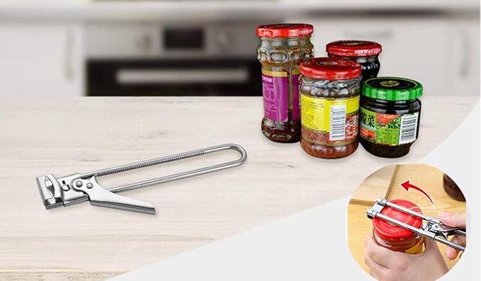 Master Jar & Bottle Opener,Adjustable Multifunctional Stainless Steel Can Opener Jar Lid Gripper,Manual,Kitchen Accessories（1PCS）
