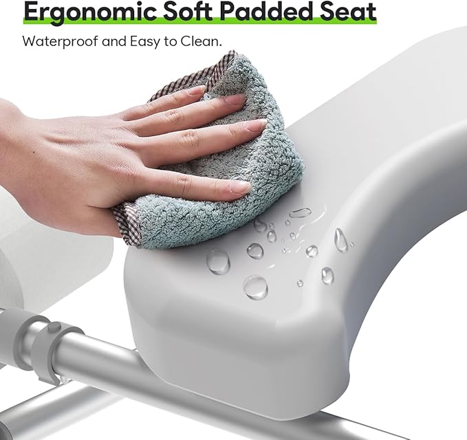 Raised Toilet Seat with Handles, Heavy Duty 400lb Medical Safety Frame, Bathroom Assist Toilet Seat Raiser for Seniors, Handicap, Disabled