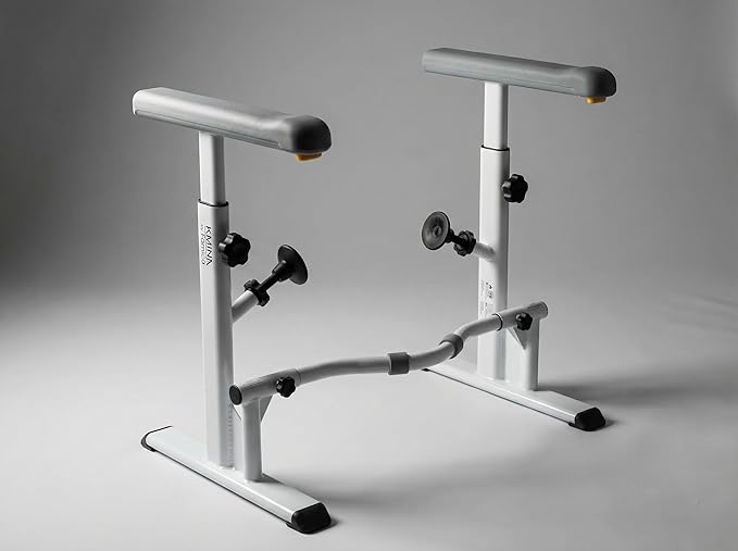 KMINA Toilet Safety Rails for Seniors, Heavy Duty Frame with Handles, Adjustable Height and Width, Handicap Grab Bars