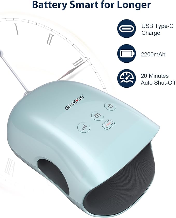 CINCOM Hand Massager - Cordless Hand Massager with Heat and Compression for Arthritis and Carpal Tunnel
