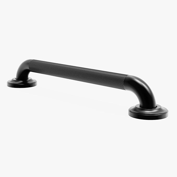 1-1/4" Knurled Grab Bar, ADA Compliant Bath Safety Shower Handrail, Bathroom Mobility Aid Handle for Seniors and Disabled, Heavy Duty 500lbs Support
