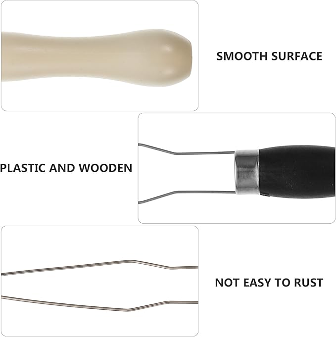 FOMIYES 3pcs Button Hook Dressing Aids Set with Plastic Handles for Arthritis, Grip Buttoner Tool for Easy Clothing Buttoning, Dressing Assist for Elderly and Limited Dexterity