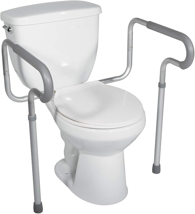 Drive Medical RTL12000 Bathroom Grab Bar for Toilets, White