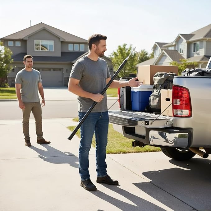 83 Cargo Grabber Hook - Aluminum Alloy Telescoping Pole with Steel Claw for Truck Beds, High Shelves & Hard-to-Reach Areas