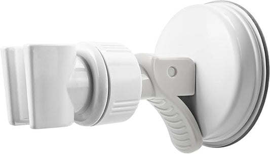 Adjustable Shower Head Holder, Bathroom Suction Cup Bracket for Handheld Shower, Removable Wall Mount (White-1)
