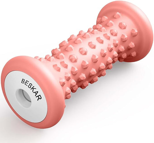 BESKAR Foot Massage Roller for Plantar Fasciitis Relief, Portable Reflexology Tool Pressure Point Massage Rollers, Deep Tissue Massages for Relieving Feet Arch Heel Pain, Myofascial Pain Syndrome