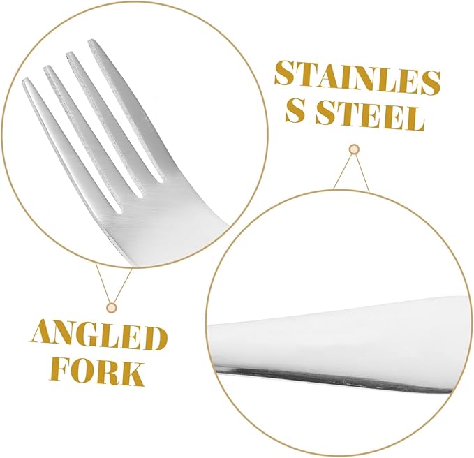 KOMBIUDA Boys and Girls Fork Angled Eating Fork for Elderly Patients Adaptive Utensils