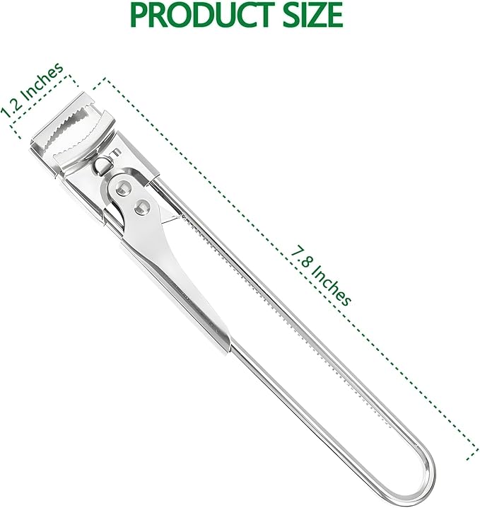 Jar Opener for Seniors with Arthritis - Adjustable Stainless Steel Bottle Opener & Manual Lid Gripper for Weak Hands - Heavy Duty Kitchen Gadgets & Gifts for Elderly