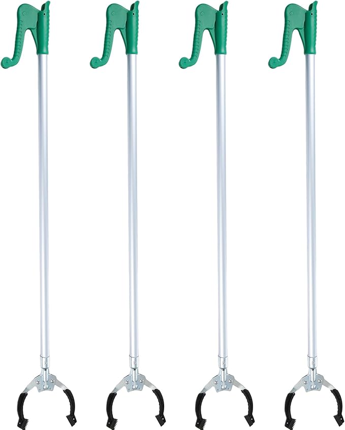 Tatuo 4 Pcs Reacher Grabber Tool 39 Inch Grabber Reacher with Rotating Jaw, Reacher Grabber Pickup Tool Pick up Grab Tool Trash Picker for Outdoor Cleaning and Trash Pickup
