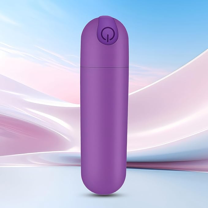 Handheld Electric Back Massager - Mini Waterproof & Rechargeable Deep Tissue Neck Massager (Purple)