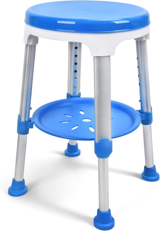 Sangohe Shower Chair for Inside Shower, 360 Swivel Shower Stool, Height Adjustable Shower Stool for Elderly and Disabled, 400 lbs Heavy Duty Shower Seat for Seniors, 797E