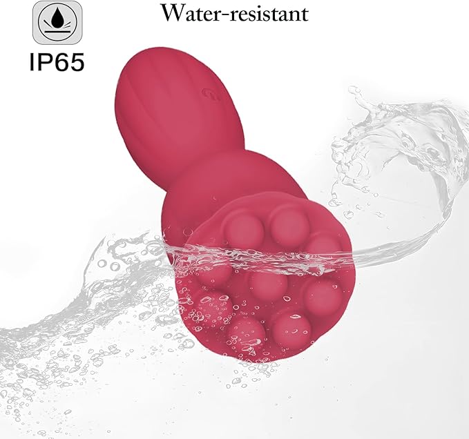Handheld Mini Massager, 10 Adjustable Speeds, Waterproof, Bionic Design with 9 Massage Nodes, 5.12 Inch, Skin-Friendly Silicone, USB Rechargeable, Full Body Relief for Head, Neck, Shoulder & Back, Red