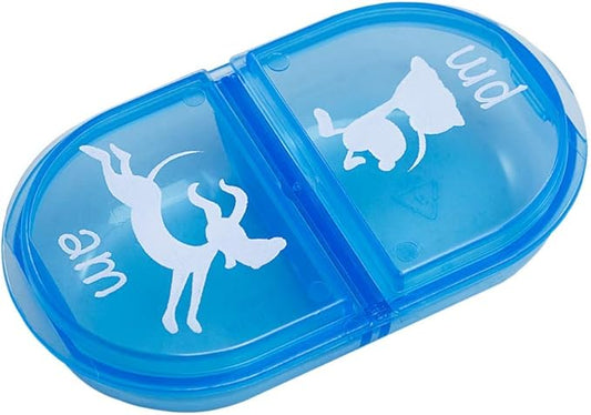 EZY DOSE Pets Daily AM/PM Pill Case, Medicine Planner, Vitamin Organizer Box for Dogs, Easy to Use, 2 Times a Day, Transparent Lids, Convenient for Treats, BPA Free