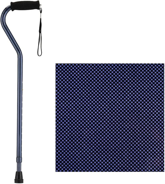 NOVA Offset Walking Cane for Seniors, Men & Women – Lightweight Adjustable Walking Cane with Soft Foam Grip, Wrist Strap, Anti-Rattle Lock & Non-Slip Tip – Stylish Mobility Aid