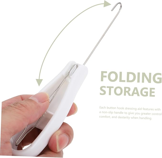 Mobestech Button Hooks for Clothes Tool to Help Button Jeans Pant Zipper Helper for Elderly Hook Helper Grabbers for Seniors Zipper Puller Dressing Aid Tool for Disabled