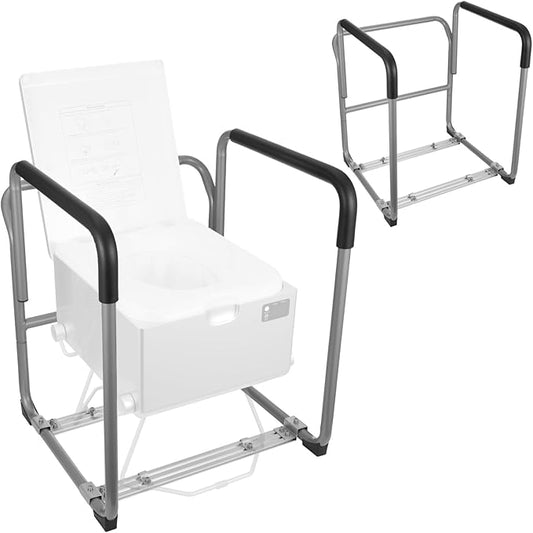 Dry Flush Toilet Safety Rails, Heavy Duty Toilet Frame for Elderly Seniors Handicap & Disabled, Pregnant, Injury, Surgery, Fits for Modiwell Toilets