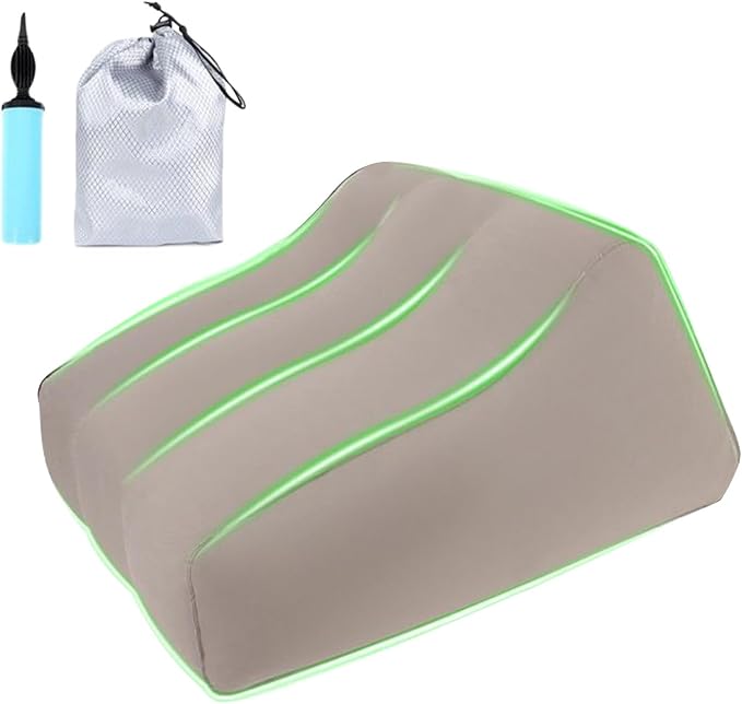 Inflatable Feet Rest - Portable Leg Elevating Cushion, Soft Support Pillow, Ergonomic Alignment Aid, Lightweight PVC Material | Relief Device for Seniors Adults Pregnancy and Post surgerys Recovery
