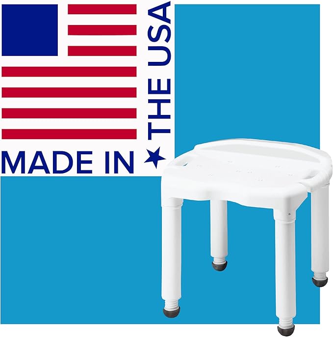 Carex Universal Bath Seat and Shower Chair, Heavy Duty Shower Bench for Bathtub, Safety Bath Seat Stool for Seniors and Disabled, Supports up to 400 lbs, Adjustable Height Shower Bench for Inside Tub