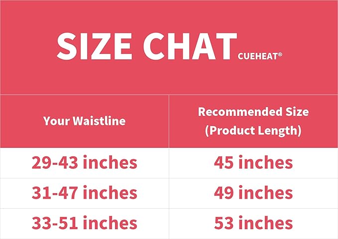 CUEHEAT Heated Waist Belt, Cordless Heating Pad for Low Back, Electrical Heating and Massage, Rechargeable Battery Powered (Black Upgraded,53 inches)