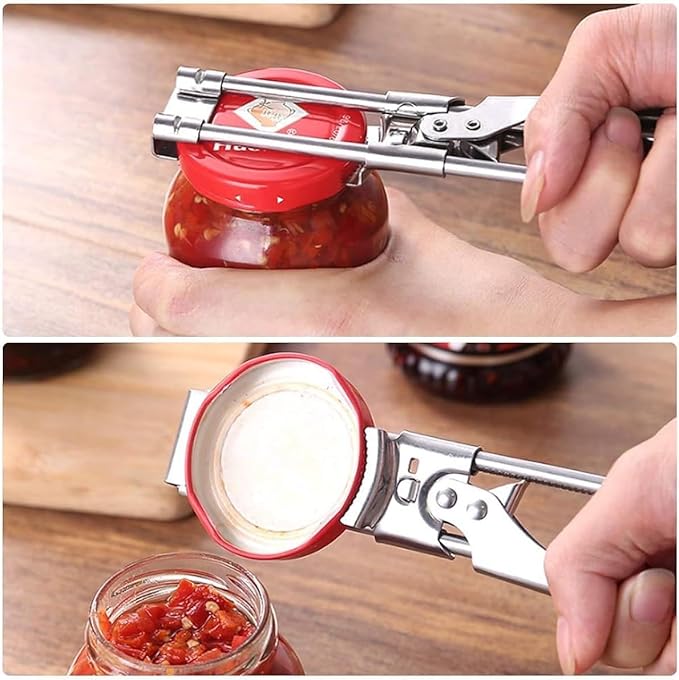 zengxiaoyun Master Jar & Bottle Opener, Adjustable Multifunctional Stainless Steel Can Opener Jar Lid Gripper, Manual,Kitchen Accessories（2Pcs）
