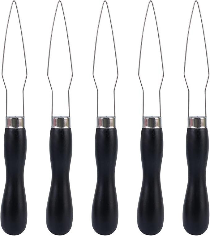 AUEAR, 5 Pack Black Button Wire Loop Hook Zipper Pull with Handle Helper Tool for Home Travel