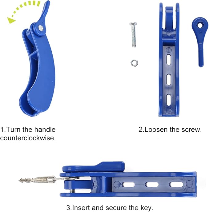 Dioche Key Aid Turner, Key Extender, Holder Door Opening Assistance with Grip for Seniors and Disabled