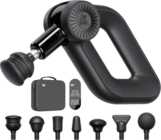 BOB AND BRAD D6 Pro Massage Gun Deep Tissue Percussion with 16mm Amplitude 85lbs Stall Force, FSA Eligible & HSA Approved Professional Muscle Massager for Athletes, Quiet Electric Back Massager