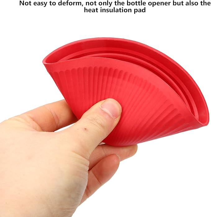 LABRIMP 6pcs Rubber Jar Opener Pads with Silicone Grip, Heat-resistant Non-slip Lid Openers for Seniors, Multipurpose Kitchen Utensils for Easy Bottle and Container Opening