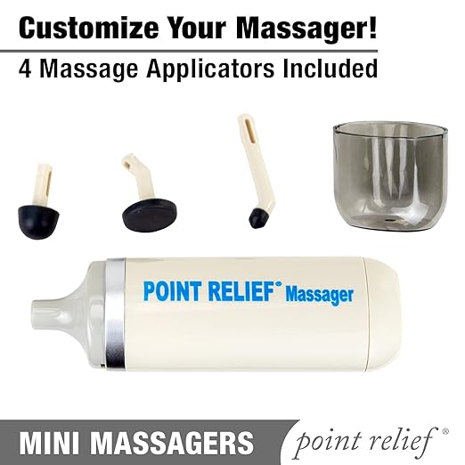 Point Relief 14-1050 Mini Massager for Handheld Targeted Massage Therapy Relieve Muscle Pain