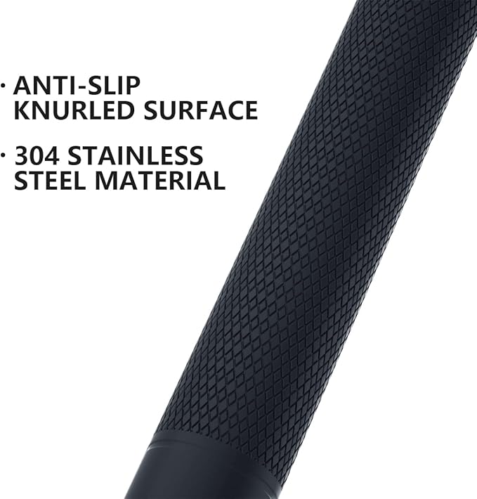 20 Inch Anti Slip Shower Grab Bar Oil Rubbed Black 1.25" Diameter,Munzong 2 Pack Bathroom Grab Bar, Knurled Bathroom Balance Bar,Safety Hand Rail Support Handicap Elderly Senior Assist Bath Handle